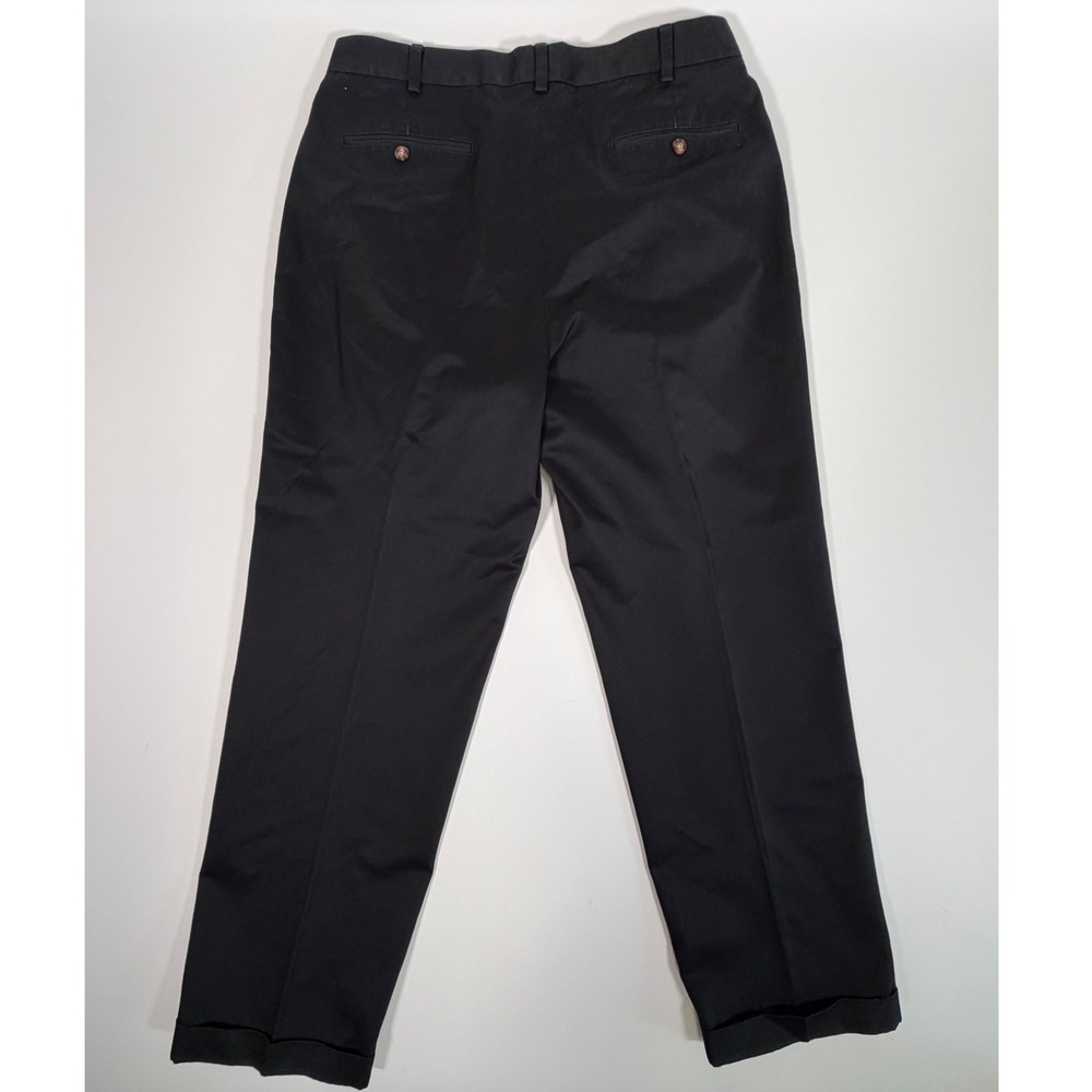 Jos A Bank Travelers Collection Black Pleated Chinos Dark Academia 36x30